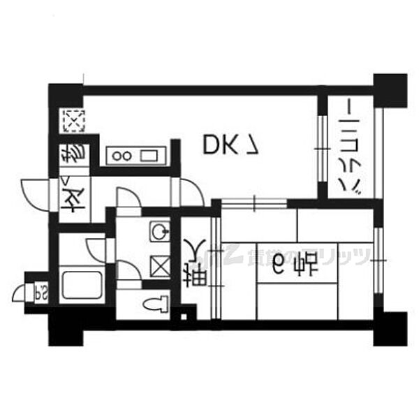 京都府京都市南区久世中久世町1丁目(賃貸マンション1DK・1階・36.82㎡)の写真 その2