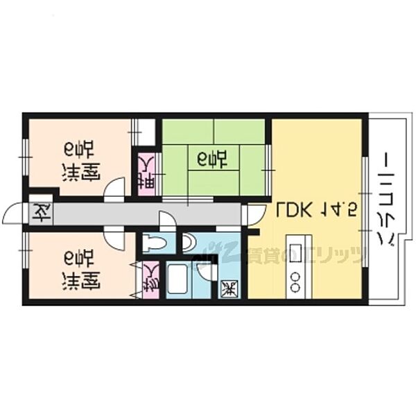 セルシオン桂 603｜京都府京都市西京区下津林東芝ノ宮町(賃貸マンション3LDK・6階・69.00㎡)の写真 その2