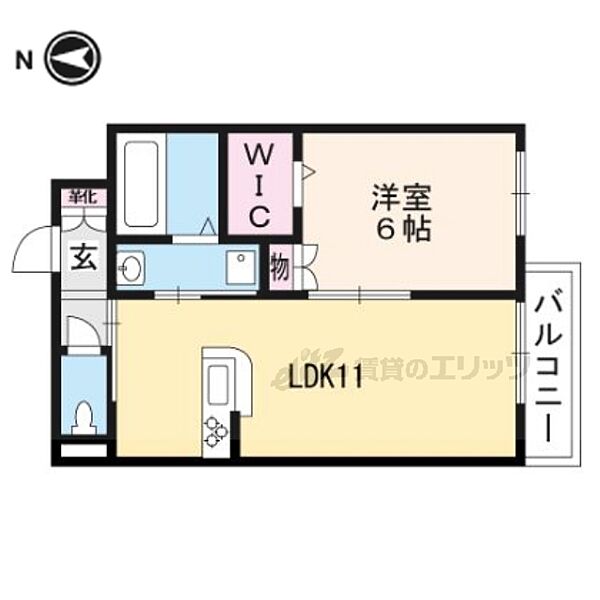 京都府向日市寺戸町中村垣内(賃貸マンション1LDK・2階・41.95㎡)の写真 その2