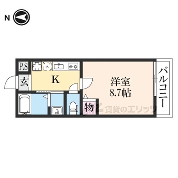 グランテール翼 302｜京都府京都市伏見区淀下津町(賃貸マンション1K・3階・23.60㎡)の写真 その2