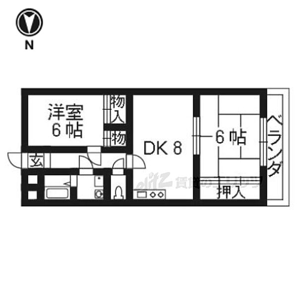 ＦＯＲＵＭ東向日 328｜京都府向日市寺戸町西田中瀬(賃貸マンション2DK・3階・44.00㎡)の写真 その2