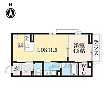 シャーメゾン丹波橋IN桃山 101 ｜ 京都府京都市伏見区桃山筒井伊賀西町（賃貸アパート1LDK・1階・40.82㎡） その2