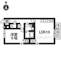 グランパルク 208 ｜ 京都府京都市南区上鳥羽塔ノ森東向町（賃貸アパート1LDK・2階・41.95㎡） その2