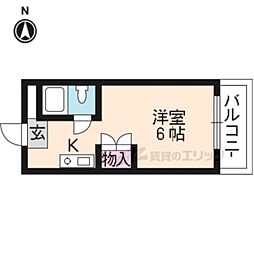 天神朝陽マンション 1Kの間取図画像
