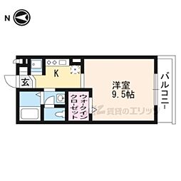 アーバンシャルト 1Kの間取図画像