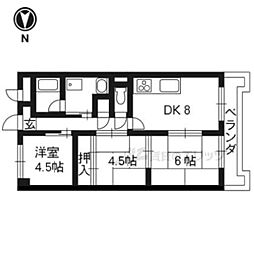 レジデンス向陽 1階3DKの間取り