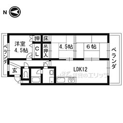 ソシアル大山崎 3LDKの間取図画像