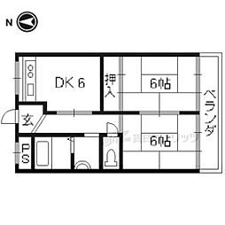 ハイツ山田 2DKの間取図画像