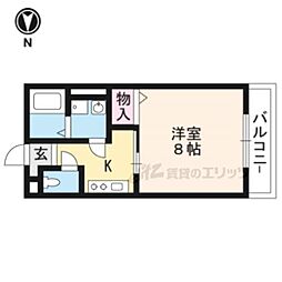 Villa紅葉 1Kの間取図画像