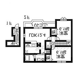 リヴィエールT 2LDKの間取図画像