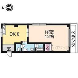 メゾン桃山 1LDKの間取図画像