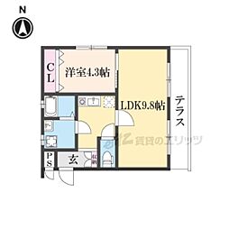レジデンスグラナダ 1LDKの間取図画像