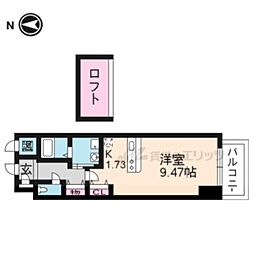 メディナ西大路駅前 ワンルームの間取図画像