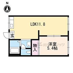 ハイムアレグレットA 1LDKの間取図画像