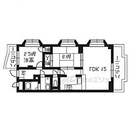 ヒル,フローラルハイツ 2LDKの間取図画像