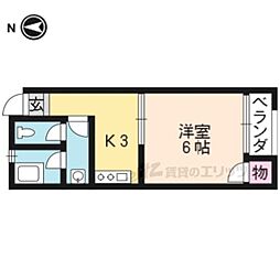 プロムナード 1Kの間取図画像