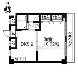 リバティハイツ 1DKの間取図画像