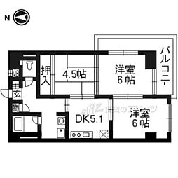 ヴィエント・だいご 3DKの間取図画像