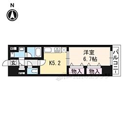 アーバネックス室町 1DKの間取図画像