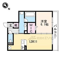 ラフルール 1LDKの間取図画像