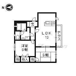 アイリス西ノ口A 2LDKの間取図画像