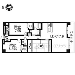 ファミール長岡京グランデュール 3LDKの間取図画像