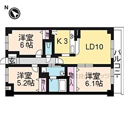 プリマヴェーラ桃山 3LDKの間取図画像