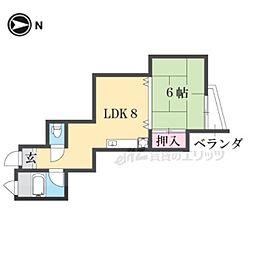 ル・プティジュール 1DKの間取図画像