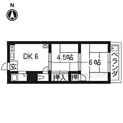 コーポ光 2DKの間取図画像
