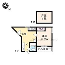 京都府京都市伏見区深草宝塔寺山町（賃貸マンション2K・2階・43.94㎡） その2