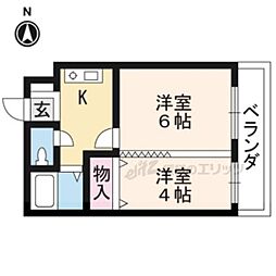 グレースコーポ大塚 2Kの間取図画像