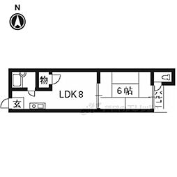 上田住宅 1階2Kの間取り