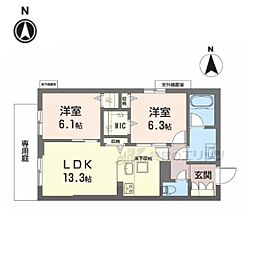 シャーメゾン 光悠新町 2LDKの間取図画像