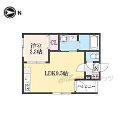 舞台荘 1LDKの間取図画像