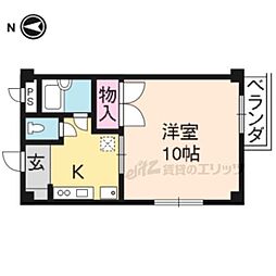 シェランジュ大久保 1Kの間取図画像