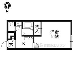 レオパレス久世大築 1Kの間取図画像