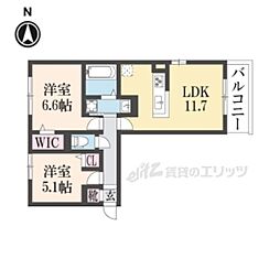 BONHEUR 2LDKの間取図画像