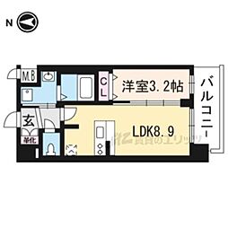 プレサンスTHEKYOTO粋都 1LDKの間取図画像