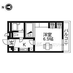 レオパレスパルクサイド 1Kの間取図画像