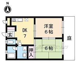 シャトー・ハイガーデン 2DKの間取図画像