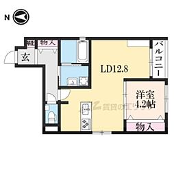 アネックス2番館 1LDKの間取図画像
