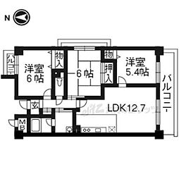 プレミール城陽 3LDKの間取図画像