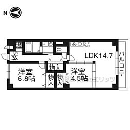 グランソルY&D 2LDKの間取図画像