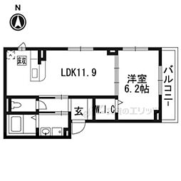 ソレイユルヴァン 1LDKの間取図画像