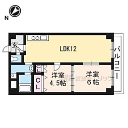 ヒルズシンメイ 2LDKの間取図画像