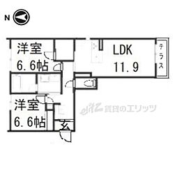 シャーメゾン久我 2LDKの間取図画像