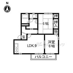 アイリス正道F 2DKの間取図画像
