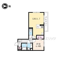 ハーミットクラブ 1LDKの間取図画像