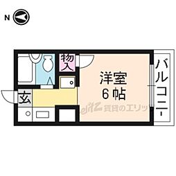 メゾンブランシェヤシマビル 1Kの間取図画像
