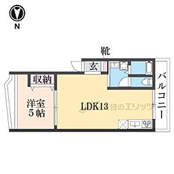 メゾン澤田 1LDKの間取図画像
